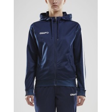 Craft Kapuzenjacke Hoodie Fullzip Pro Control navyblau/weiss Damen